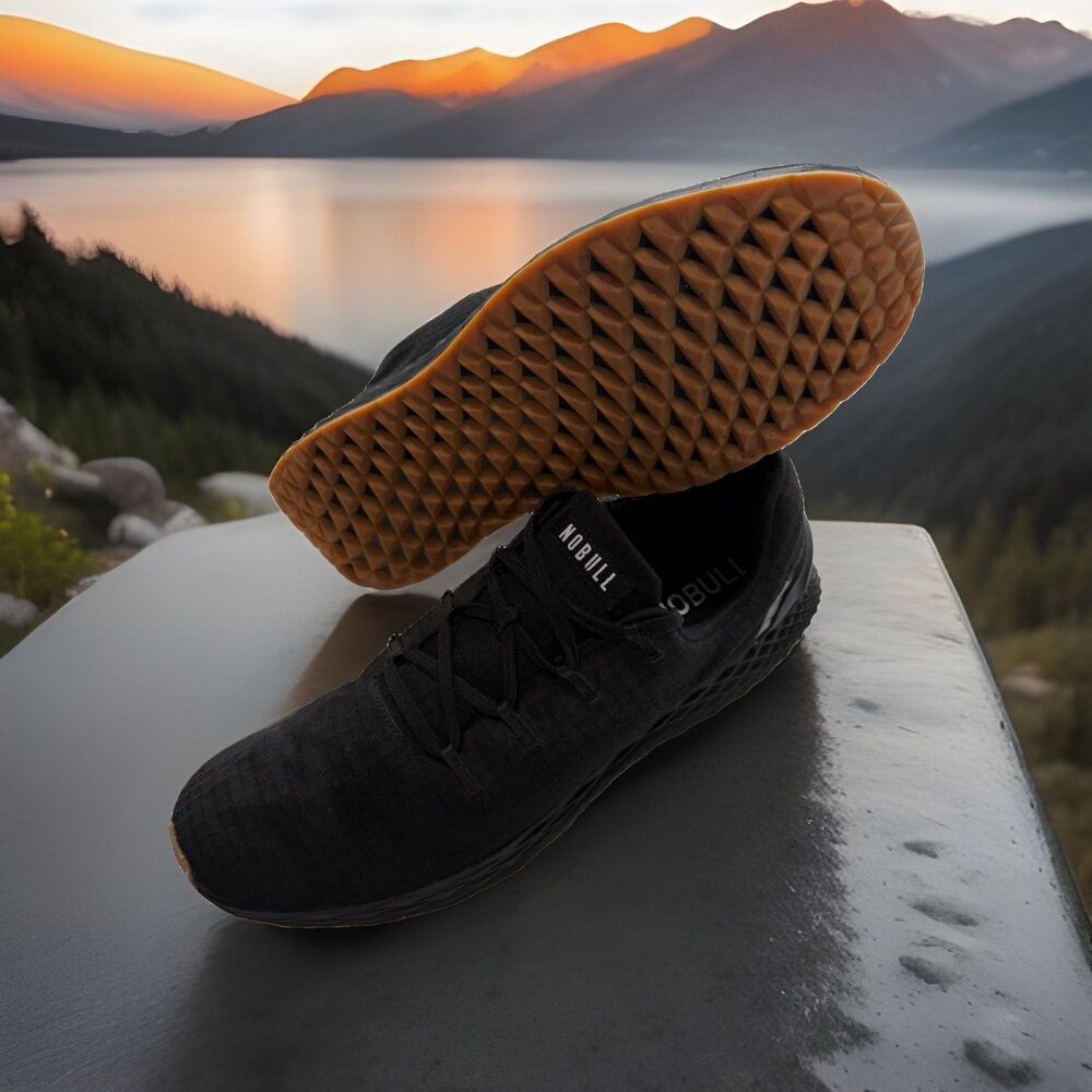 NOBULL All Day Ripstop Runner Men's Training Shoes Black/Gum Size 14
